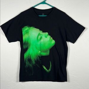 🔥 BILLIE EILISH‎ Stay Home World Tour  Concert Band T-Shirt Men Sz Medium - EUC